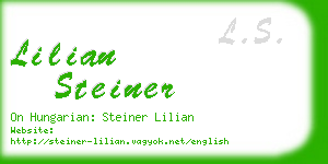lilian steiner business card